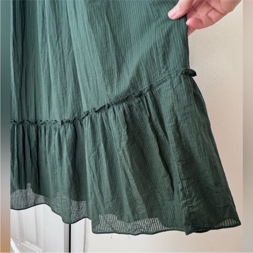 Hill House Louisa Nap Dress Green Smocked Puff Sleeve Midi Cottagecore Size XL - Picture 7 of 13